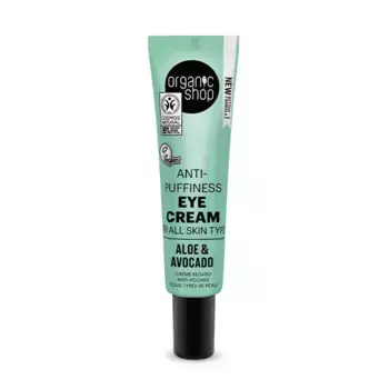 Освежающий контур глаз Anti-Puffiness Eye Cream Aloe & Avocado Organic Shop, 30 ml