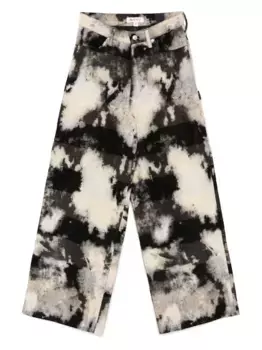 Отбеленные малярные брюки MASU, черный