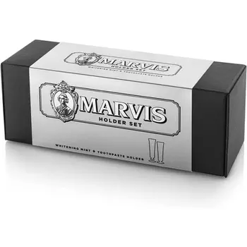 Отбеливающая зубная паста «Мята» 85 мл с набором белых держателей для тюбиков, Marvis