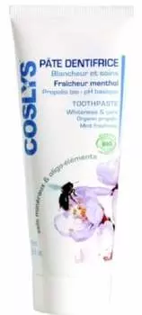 Отбеливающая зубная паста с органическим прополисом, 100 г Coslys