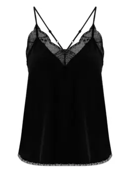 Отделанная кружевом майка Zadig&Voltaire, черный