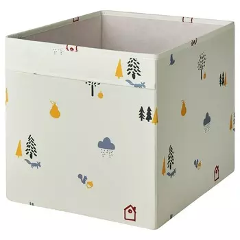 Отделение, рисунок лесных животных/мультиколор, 33x38x33 см, REGNBROMS IKEA