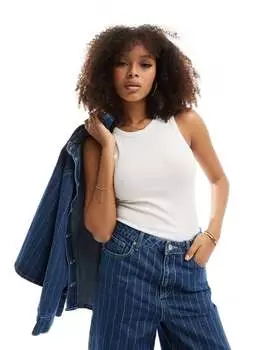 & Other Stories - Белая майка с воротником-борцовкой