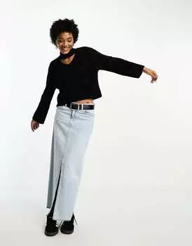 & Other Stories Черный джемпер из букле с вырезами