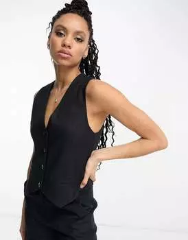 & Other Stories Черный льняной жилет