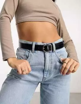 & Other Stories черный ремень с золотой пряжкой