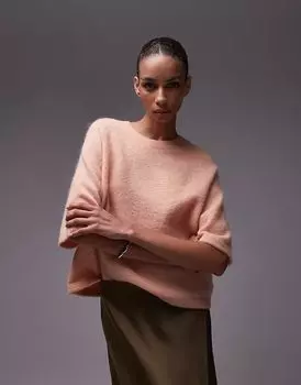 & Other Stories джемпер с короткими рукавами из альпаки оранжевого цвета