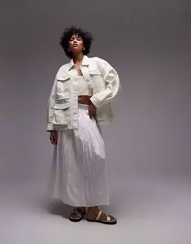 & Other Stories куртка в стиле амбара с завязками на талии в цвете «кремовый»