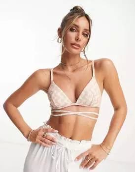 & Other Stories лиф бикини с треугольными чашечками волнистой формы и завязками