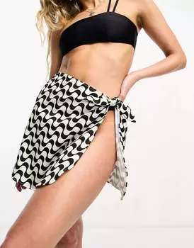 & Other Stories Мини-саронг из трех предметов с волнистым принтом