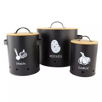 OTIX Суповые кастрюли, луковая кастрюля, картофельная кастрюля, чесночная кастрюля, черный бамбуковый металл