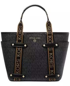 Открытая объемная сумка-тоут signature maeve convertible Michael Kors, черный