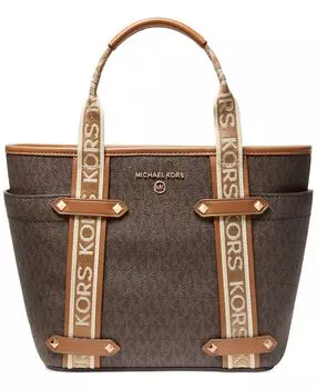 Открытая объемная сумка-тоут signature maeve convertible Michael Kors, мульти
