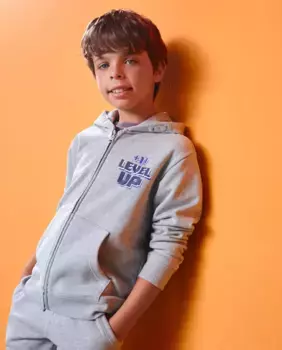 Открытая толстовка для мальчика с капюшоном Kids El Corte Ingls, серый