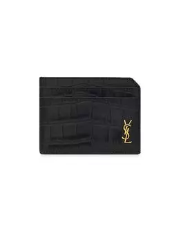 Открытая визитница Tiny Cassandre Saint Laurent, черный