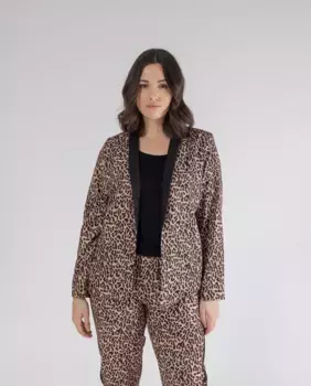 Открытая женская куртка с леопардовым принтом October, мультиколор