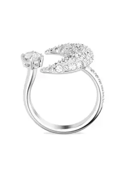 Открытое кольцо Luna с кристаллами Swarovski, серебяный