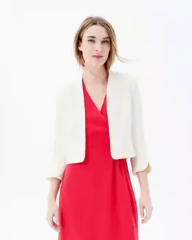 Открытое женское болеро с французскими рукавами Caroll, цвет Crudo