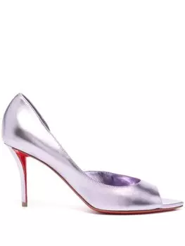Открытые кожаные туфли Aposstrofa 90 мм Christian Louboutin, фиолетовый