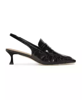 Открытые туфли лодочки на каблуке с открытой пяткой. Kazar Studio, черный