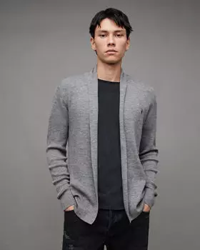 Открытый кардиган Mode Merino AllSaints, серый мергель