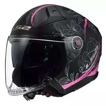 Открытый шлем LS2 OF603 Infinity II Lotus, черный
