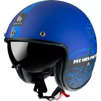 Открытый шлем MT Helmets Le Mans 2 SV Cafe Racer, синий