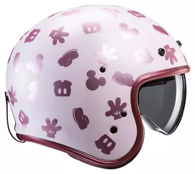 Открытый шлем V31 Disney Mickey MC8SF HJC, белый/фиолетовый