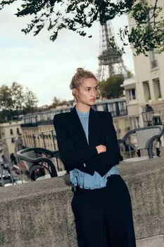 Открытый укороченный блейзер ZARA, черный