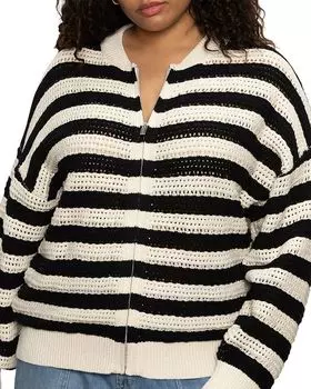 Открытый вязаный бомбер Sanctuary, коричневый/бежевый