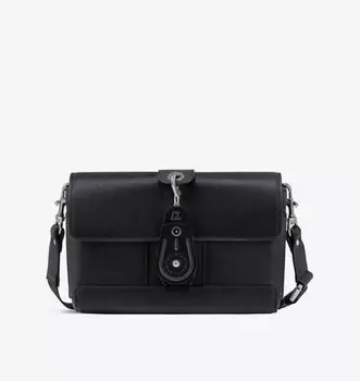 Отличная кожаная сумка через плечо Christian Louboutin, черный