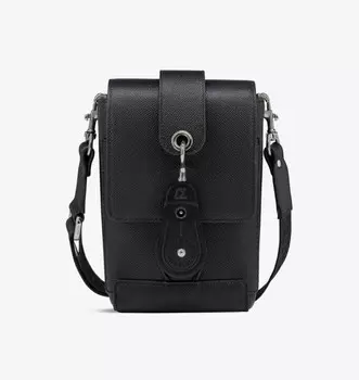 Отличная кожаная сумка через плечо Christian Louboutin, черный