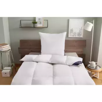 Отличное пуховое одеяло + 3-х камерная подушка «Вена», (экономный комплект) Excellent, белый