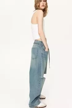 Отличные мешковатые низкие джинсы H&M, синий