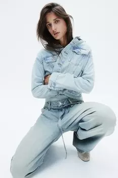 Отличные мешковатые низкие джинсы H&M, синий