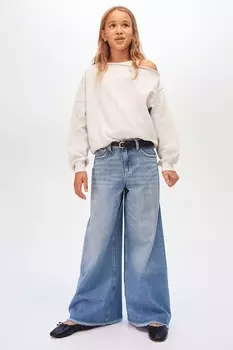 Отличные широкие джинсы H&M, синий