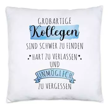 Отличным коллегам трудно найти подушку, включая подарок с благодарностью, который трудно забыть Hey!Print, белый