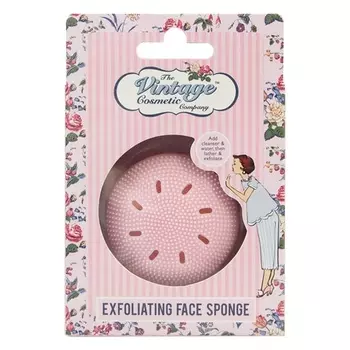 Отшелушивающая губка для лица The Vintage Cosmetic Company с силиконовыми щетинками, нежный аксессуар для ухода за кожей, розовый дизайн