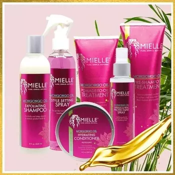 Отшелушивающий шампунь, кондиционер и полный ассортимент Mielle Organics Mongongo Oil
