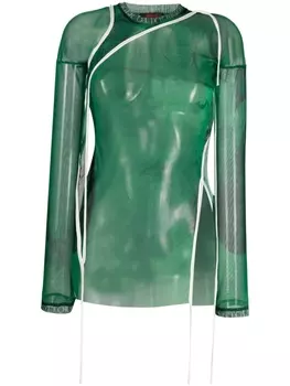 Ottolinger полупрозрачный топ, зеленый