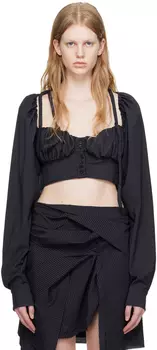 Ottolinger SSENSE Work Capsule — Темно-синяя блузка