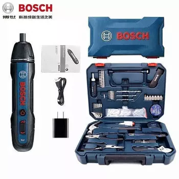 Отвертка электрическая Bosch Go2 + набор инструментов, насадок, зарядное устройство