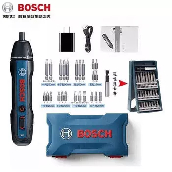 Отвертка электрическая Bosch Go2 + набор насадок, зарядное устройство