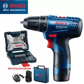 Отвертка электрическая Bosch GSR120 с насадками в кейсе