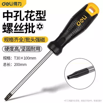 Отвертка Deli в форме цветка, отвертка в виде цветка сливы, отвертка специальной формы, резиновая ручка, звездообразная DL6210030T T30100 мм