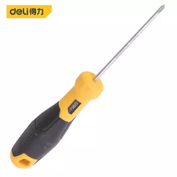 Отвертка для инструментов Deli, бытовая отвертка DL636038, крестовая отвертка с торпедной ручкой PH2x38mmSUP11