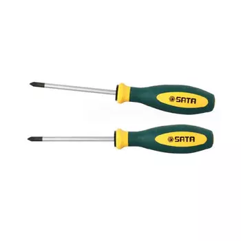 Отвертка крестообразная с трехцветной ручкой серии SATAG 63601 0x60MM Единица измерения: ручка