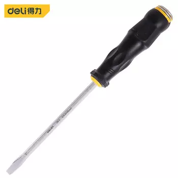 Отвертка сквозная со шлицевой резиновой пластиковой ручкой Deli 6х150мм DL6270061 (3 шт.)