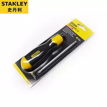 Отвертка Stanley двойного назначения с резиновой ручкой, отвертка двусторонняя, отвертка РН2-6х100мм 65-201-23