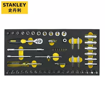 Отвертка Stanley, двойной ключ с храповым механизмом, внутренний шестигранник, 56 предметов, комплект 1/4 90-029-23